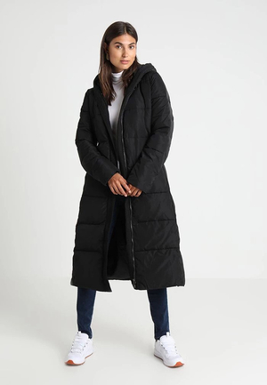 Manteau ANNA FIELD Anna Field Long Coat With Hood Noir Femme | BUJ-2826181